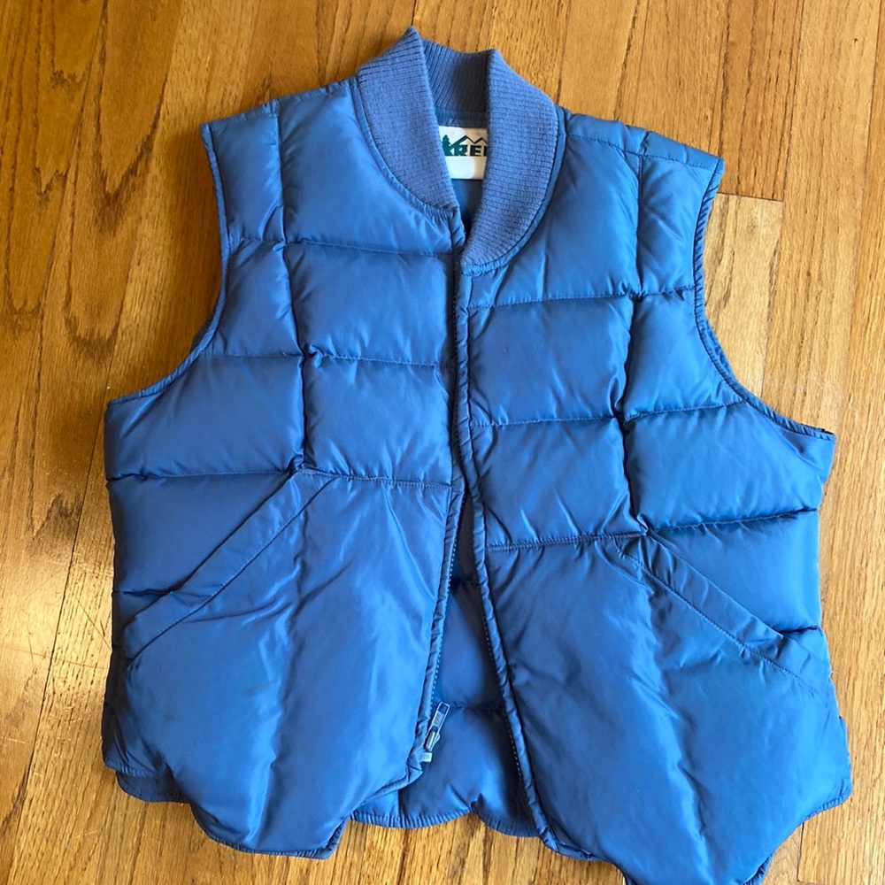 Blue down vest